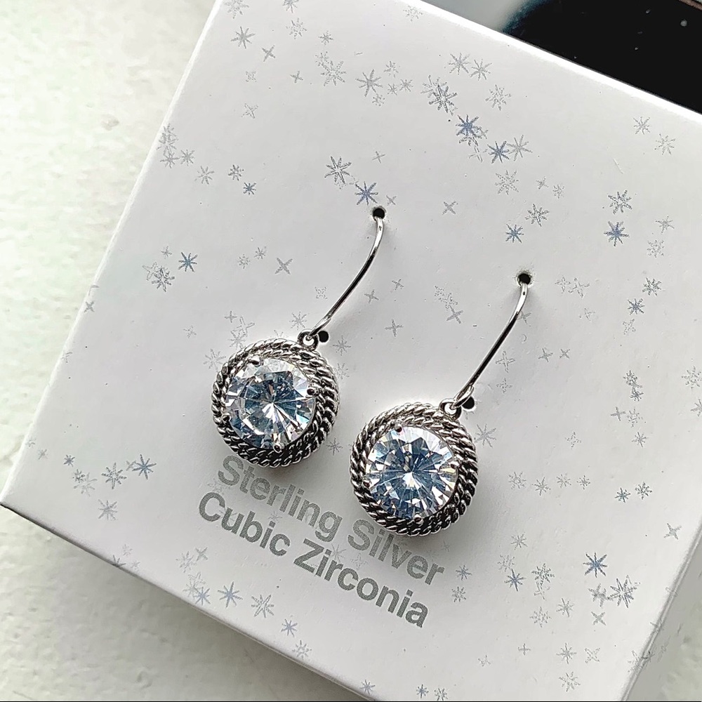 Sterling Silver Earrings with Cubic Zirconia